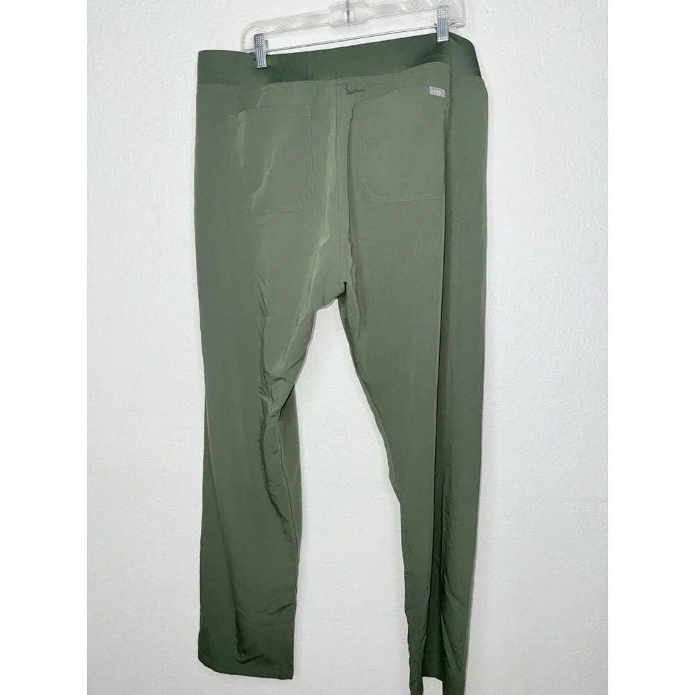 FIGS Technical Collection Men Size XL Tall Green Scrubs Pants Bottoms Pockets B